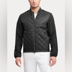 Polo Golf Ralph Lauren Mens Size M Black Waterproof Quilted Puffer Jacket Pony